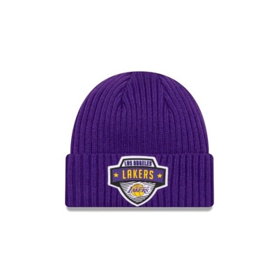 Sapca New Era Los Angeles Lakers NBA Tip Off Edition Cuff Knit Beanie - Violet